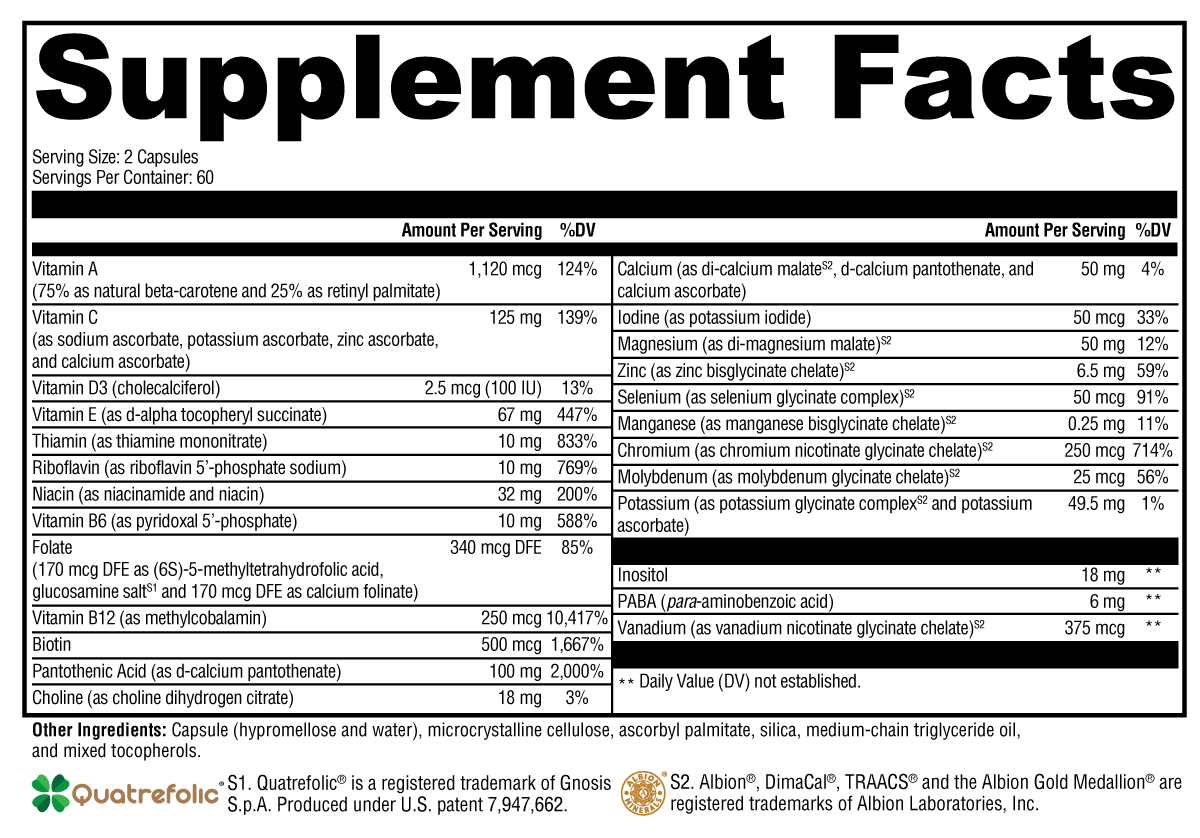ActivNutrients® without Copper & Iron 120 Capsules