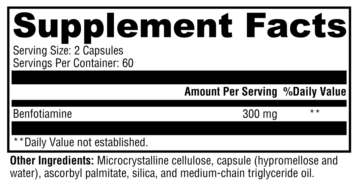 Benfotiamine 120 Capsules