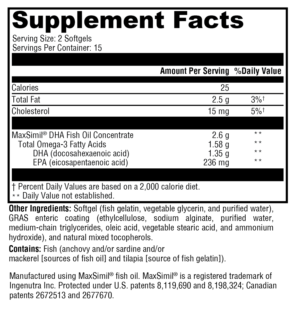 Omega MonoPure® DHA EC 30 Softgels