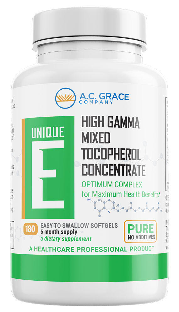 UNIQUE E High Gamma Mix Tocopherol 180 cápsulas blandas