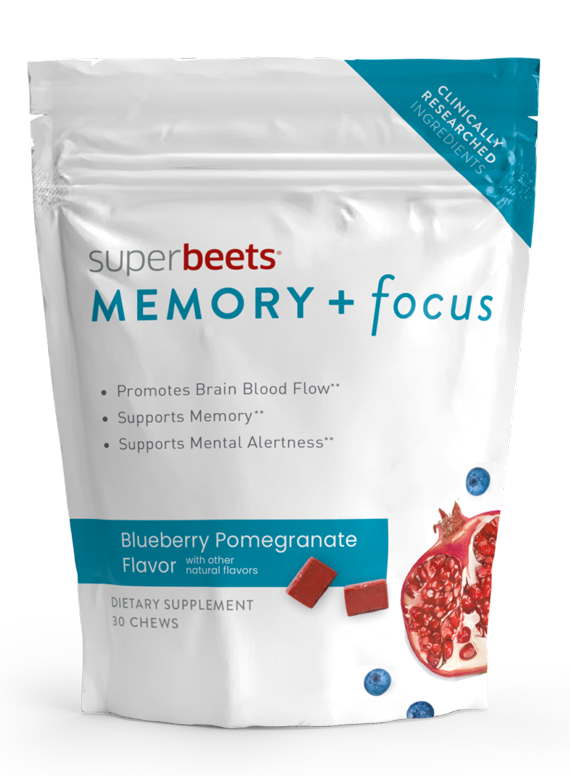SuperBeets Memory + Focus 30 tabletas masticables