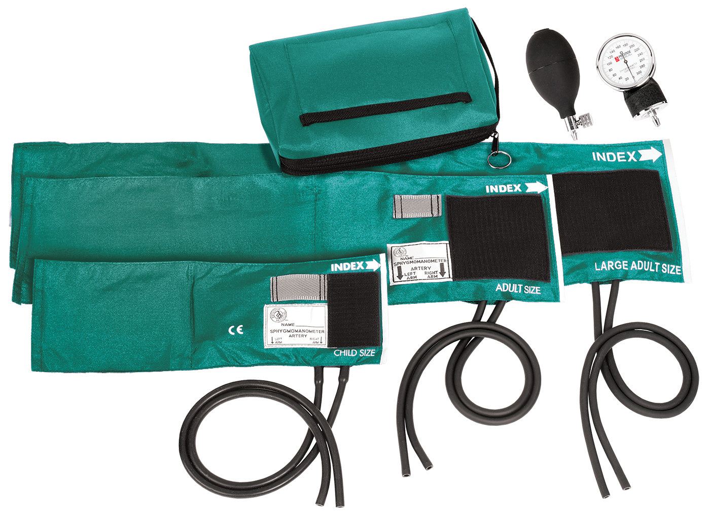 3-in-1 Aneroid Sphygmomanometer Set & Carrying Case