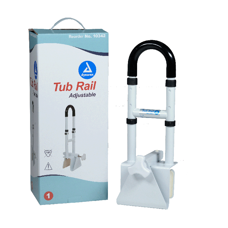 Riel de bañera con abrazadera de altura ajustable