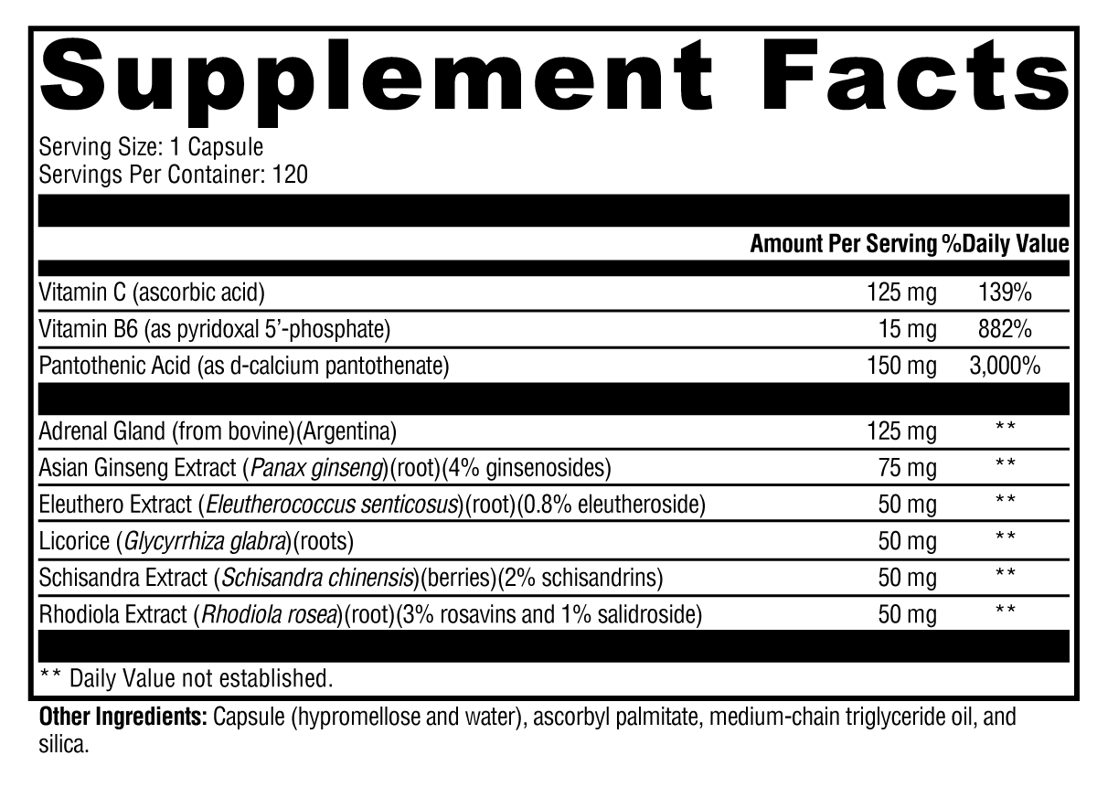 Adrenaliv® 120 Capsules