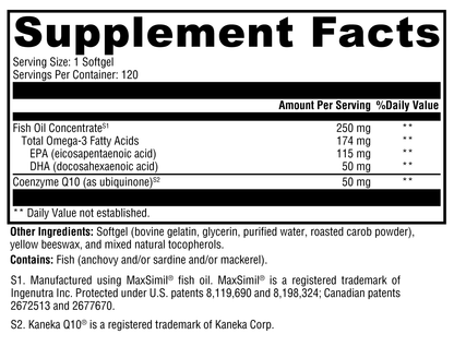 CoQmax™ Omega 50 mg 120 Softgels