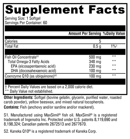 CoQmax™ Omega 100 mg 60 Softgels
