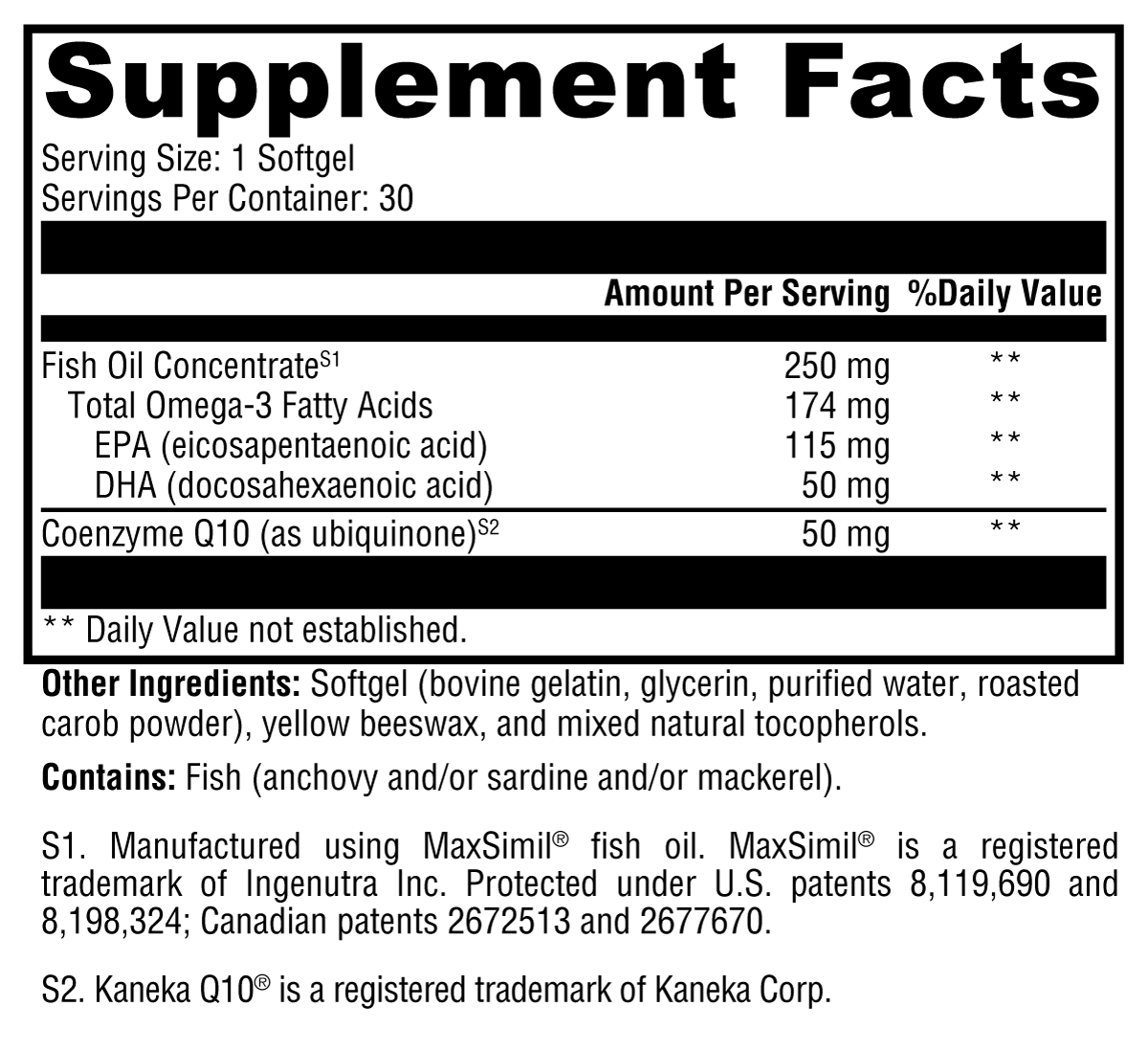CoQmax™ Omega 50 mg 30 Softgels