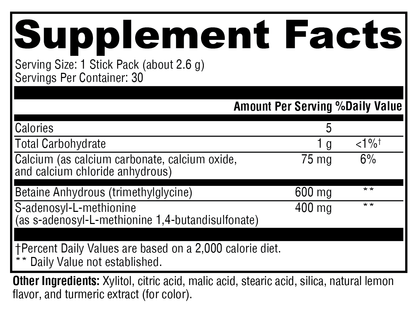 SAM-e & TMG Lemon 30 Servings