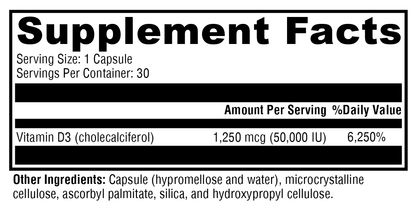 D3 50,000 30 Capsules