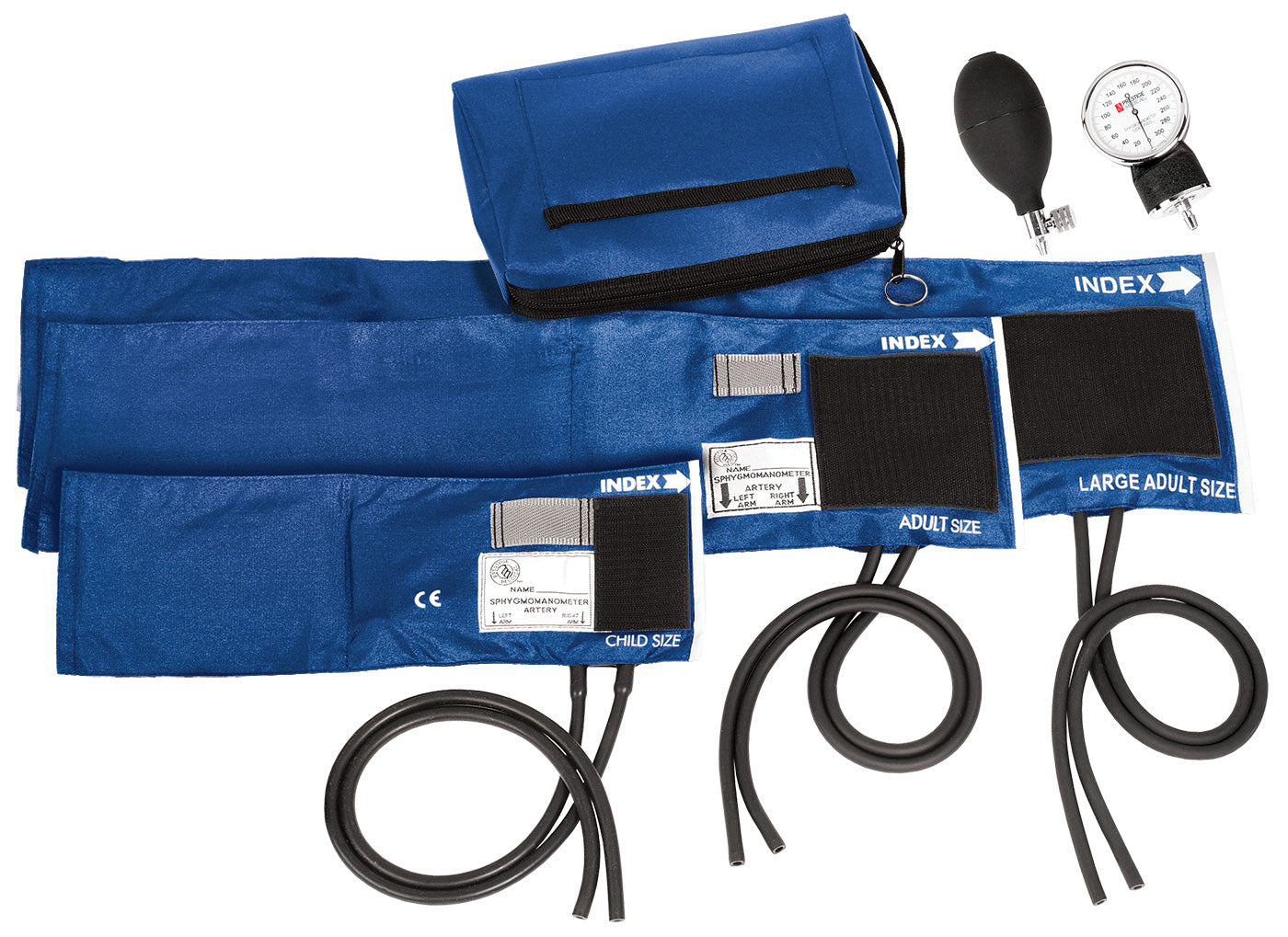 3-in-1 Aneroid Sphygmomanometer Set & Carrying Case