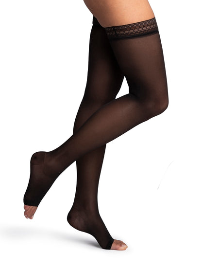 Women's DYNAVEN Sheer Thigh-High Open-Toe