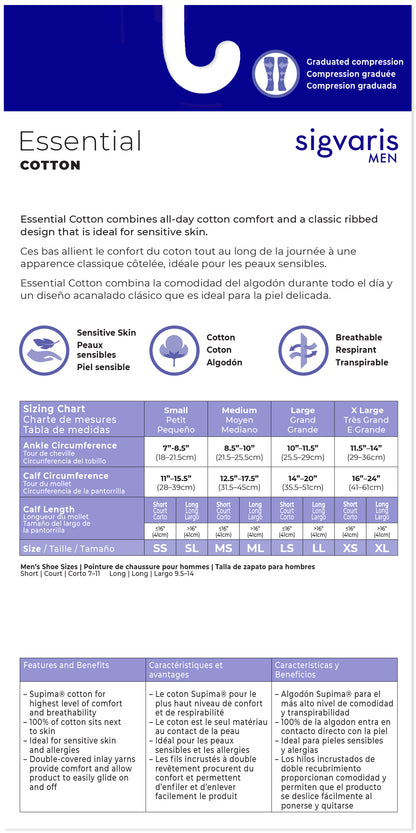 Men's Essential Cotton Calf