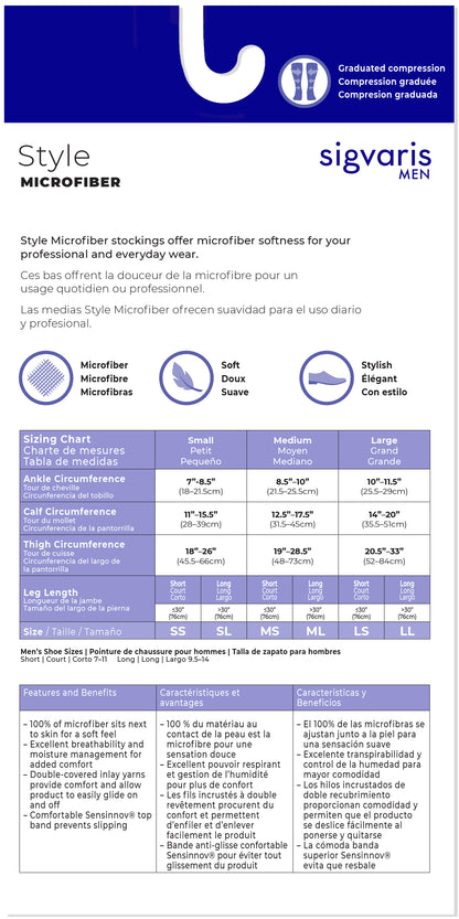 Men's Style Microfiber Thigh-High