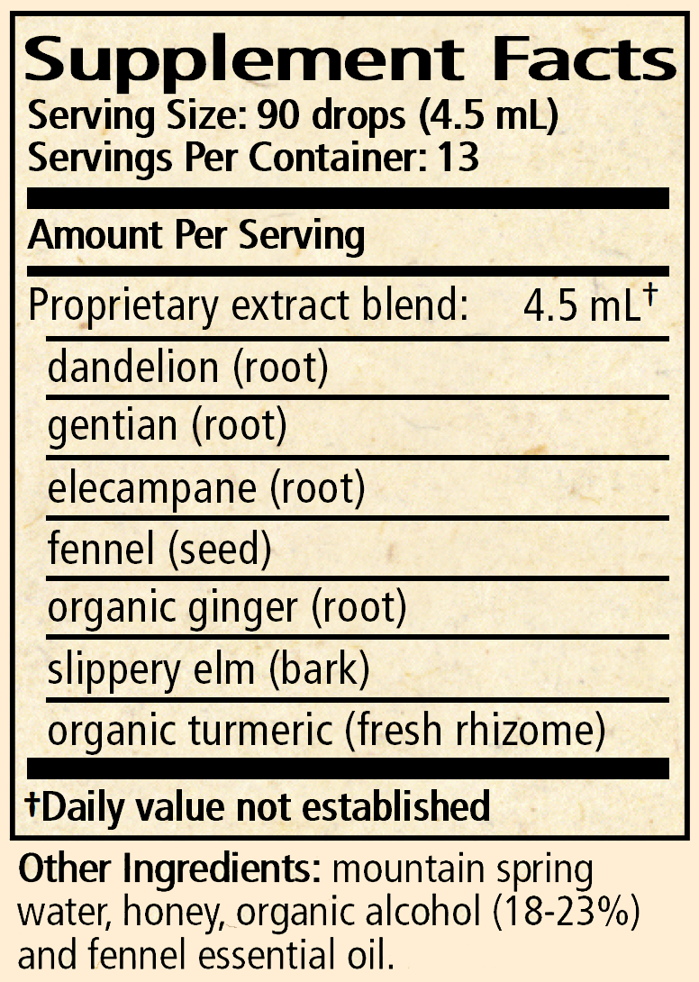 Bittersweet Elixir 2 fl oz Supplement Facts
