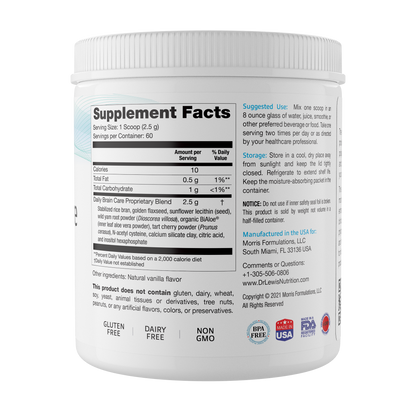 Polvo para el cuidado diario del cerebro, 5,3 oz 