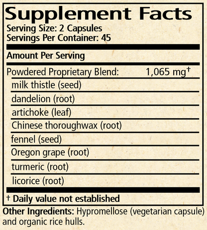 Great Gut 90 Capsules Supplement Facts