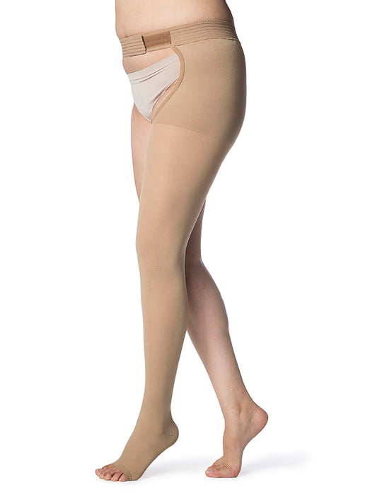 Women's Essential Opaque Thigh-High with Waist Attachment