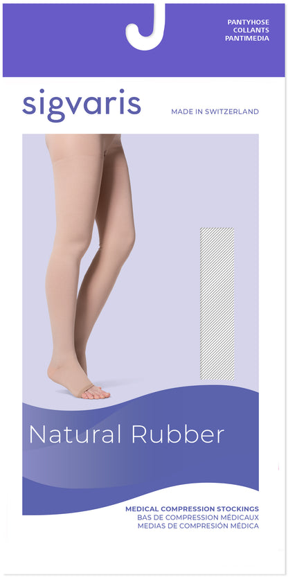Women's Natural Rubber Pantyhose Open-Toe