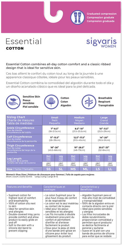 Women's Essential Cotton Thigh-High