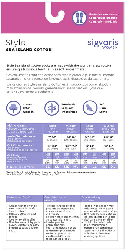 Estilo de mujer Sea Island Cotton Calf