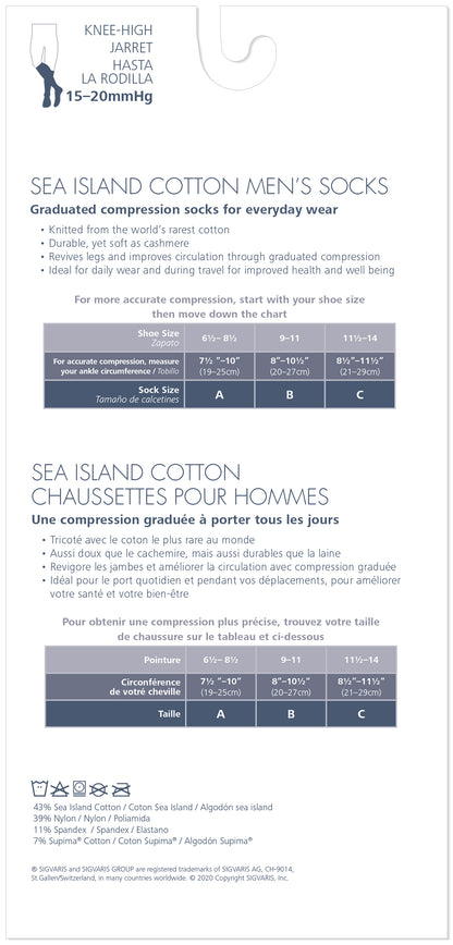 Pantuflas de algodón Sea Island para hombre