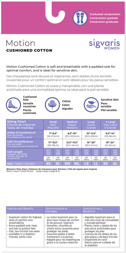 Women's Motion Cushioned Cotton Calf