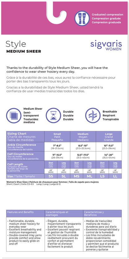 Women's Style Medium Sheer Calf