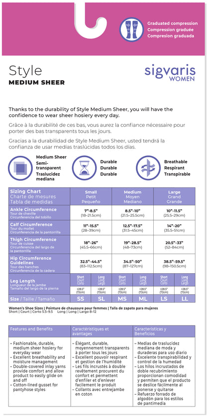 Women's Style Medium Sheer Pantyhose