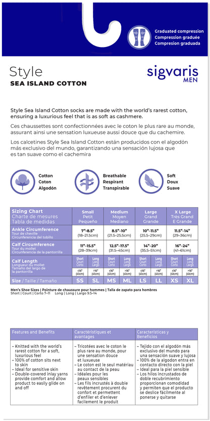 Estilo masculino Sea Island Cotton Calf