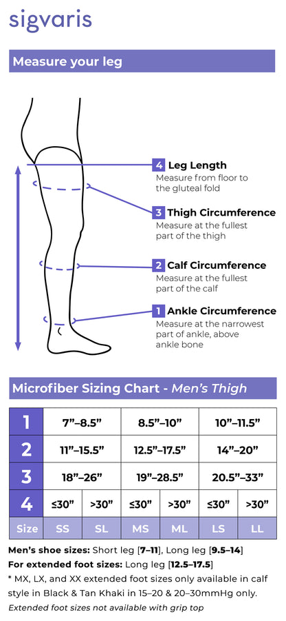 Men's Style Microfiber Thigh-High