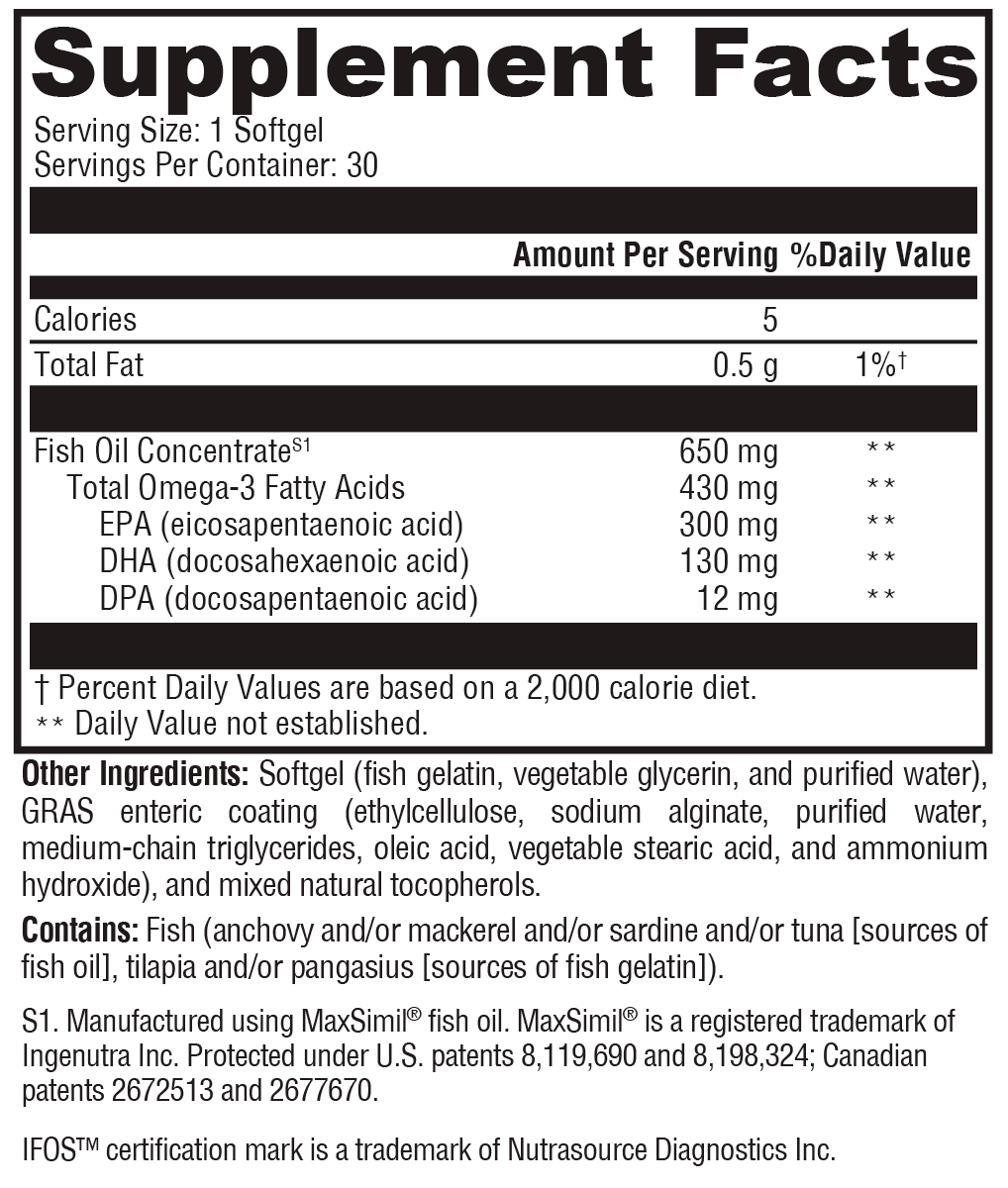 Omega 3 BasiX™ 30 Softgels
