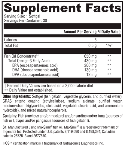 Omega 3 BasiX™ 30 Softgels