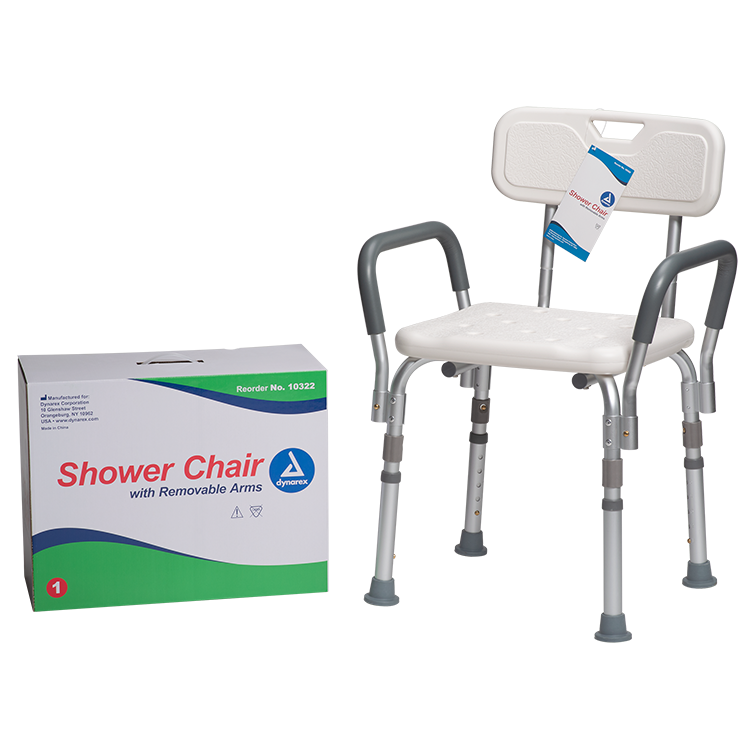 Shower Chair with Removable Back and Arms