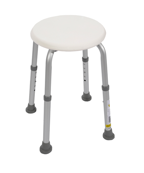 ROUND BATH STOOL WITH TOOL FREE ASSEMBLY