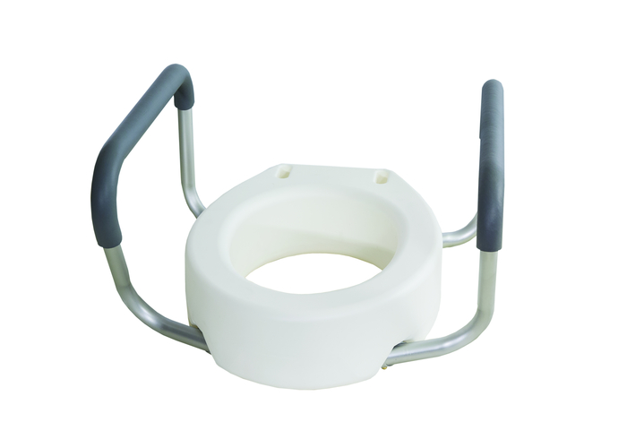 TOILET SEAT RISER WITH ARMS FOR STANDARD STYLE