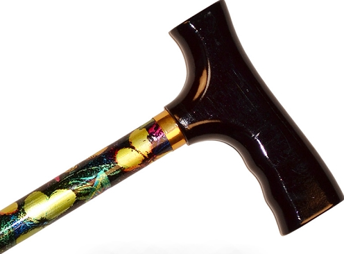 STRAIGHT ADJUSTABLE CANE - BUTTERFLY